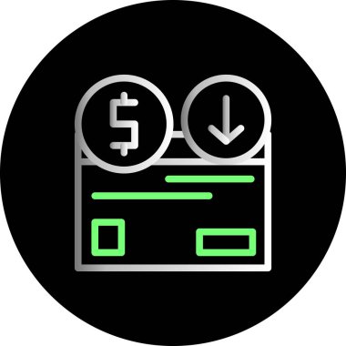 Paranın vektör illüstrasyonu modern simge