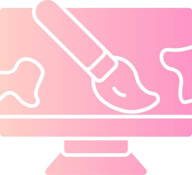 Bir bilgisayar simgesinin vektör illüstrasyonu