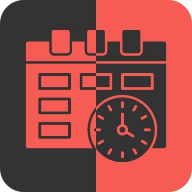 Bir saat simgesinin vektör illüstrasyonu