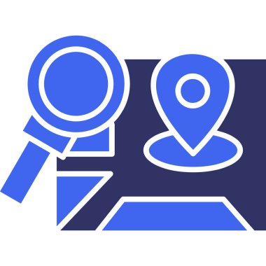 Harita konumu. Basit illüstrasyon