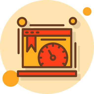 Saat simgesi vektör illüstrasyonu