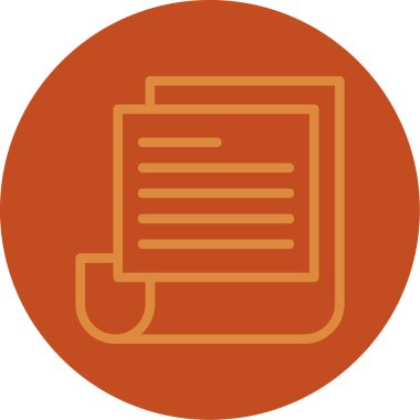 Belge. Web simgesi basit illüstrasyon