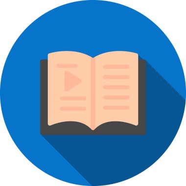 Kitap. Web simgesi basit illüstrasyon