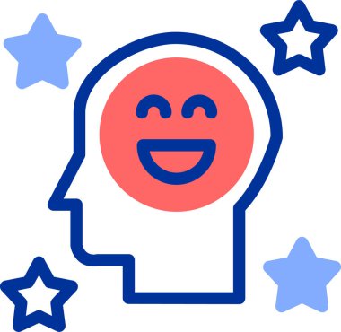 Mutluyum. Web simgesi basit illüstrasyon