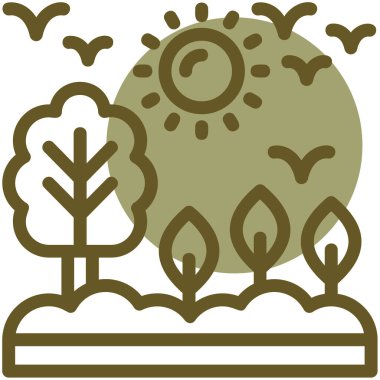 sonbahar ikonu vektör illüstrasyonu