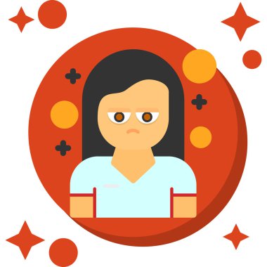 kadın hasta simge vektörü