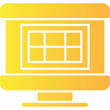 Pencere. Web simgesi basit illüstrasyon