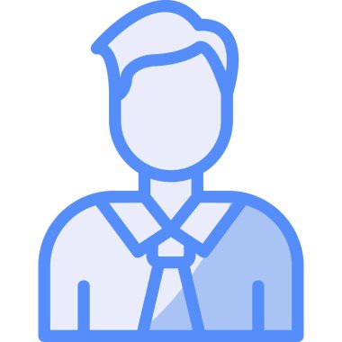 Avatar iş adamı simgesi - taslak biçimi