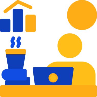 yemek fincanı simgesi düz stil