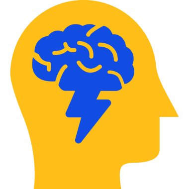 beyin ikonu vektör illüstrasyonu