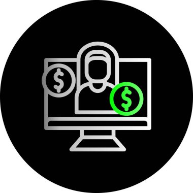 Dolar simgesi, vektör illüstrasyonu