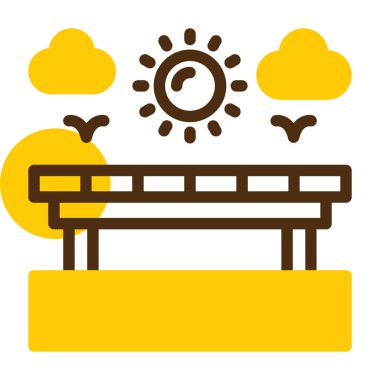 Vektör güneş simgesi illüstrasyonu