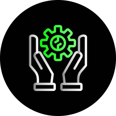 dişli simgesi vektör illüstrasyonu