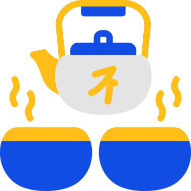 Çin fener ikonu, basit vektör illüstrasyonu