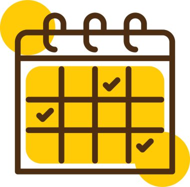 tarih takvimi simgesi ile doldurulmuş dış hat biçimi