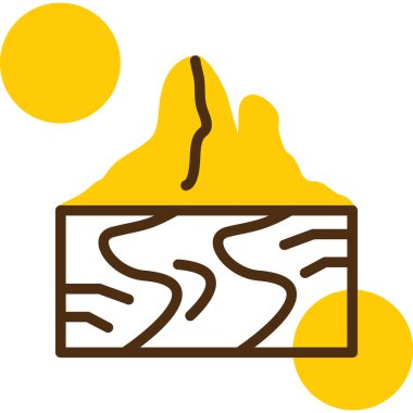 Ateşin çizgi film ikonunun vektör çizimi