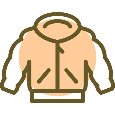 Ceket ikonu. Web için kıyafet vektör simgelerinin özet çizimi