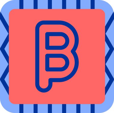 b b simgesinin vektör illüstrasyonu