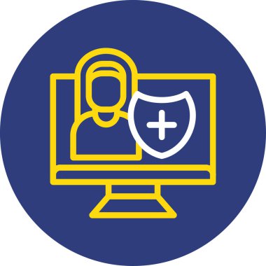 Dizüstü bilgisayar simgesi vektör çizimi