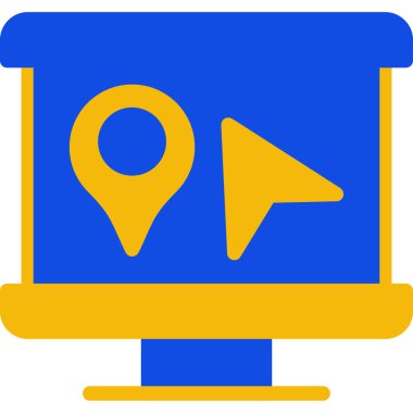 konum simgesi, vektör çizimi