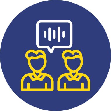 Sohbet simgesinin vektör illüstrasyonu