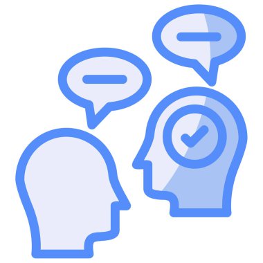 Düşünüyorum. Web simgesi basit illüstrasyon