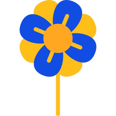 Ayçiçeği. Web simgesi basit illüstrasyon