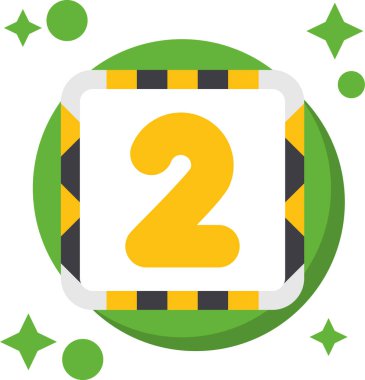 Beyaz arka planda iki numara.