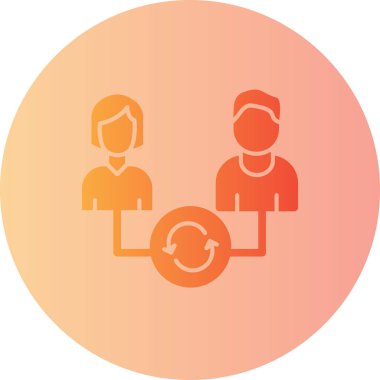 İnsanların vektör illüstrasyonu, basit simge