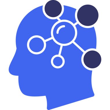 Beyin. Web simgesi basit illüstrasyon