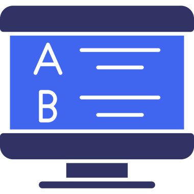 Web simgesi, bilgisayar monitörünün vektör illüstrasyonu