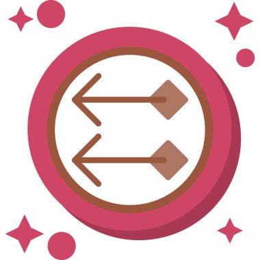 Ok simgesi, modern vektör illüstrasyon tasarımı