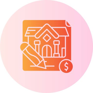 Bir ev simgesinin vektör illüstrasyonu