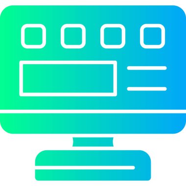 Bilgisayar. Web simgesi basit tasarım