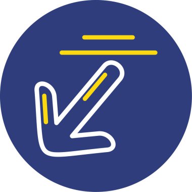 Sarı ve mavi ikonun vektör illüstrasyonu