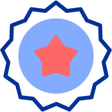 Bir yıldız simgesinin vektör illüstrasyonu