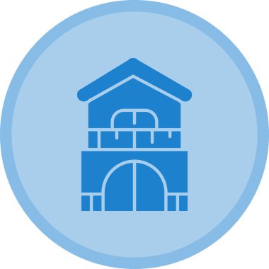 Bina. Web simgesi basit illüstrasyon