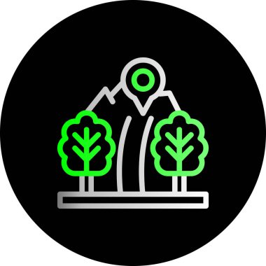  düz illüstrasyon Yürüyüş İzi simgesi