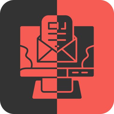 E-posta pazarlama düz vektör simgesi