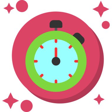 Saat web simgesi, basit vektör illüstrasyonu