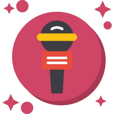 mikrofon simgesi vektör illüstrasyonu