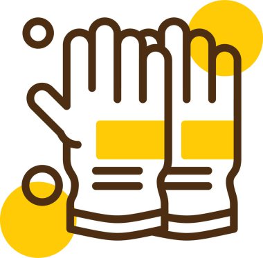 Eldiven simgesi modern vektör illüstrasyonu