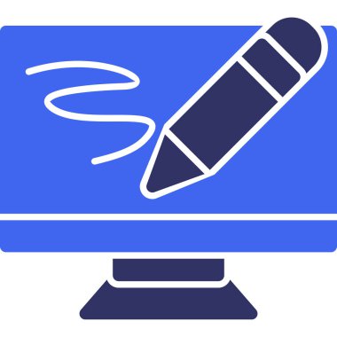 Kalem. Web simgesi basit illüstrasyon