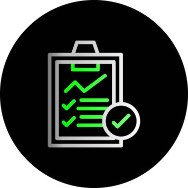 Kontrol listesi simgesi vektör illüstrasyonu