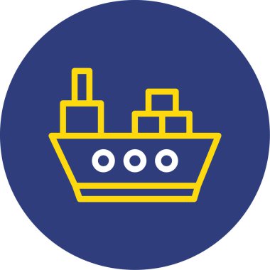 Gemi. Web simgesi basit illüstrasyon