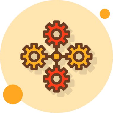 dişli ayarları simgesi, vektör illüstrasyonu