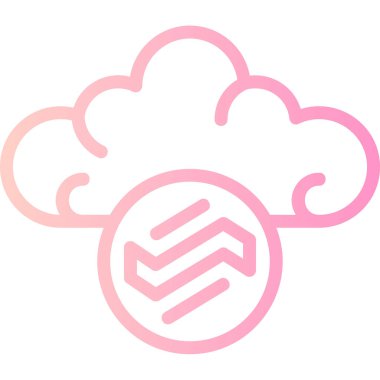 Bulut simgesi vektör illüstrasyonu