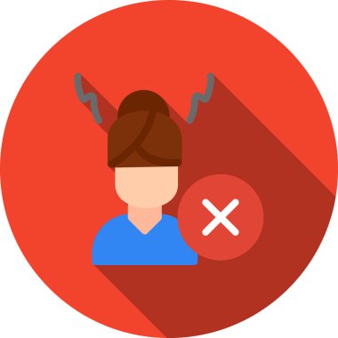 yasaklı düz renk simgesi