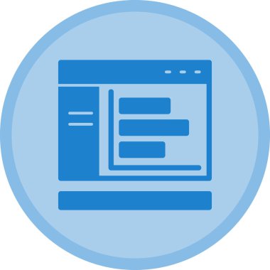 web sayfası vektör satırı simgesi