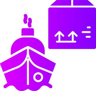 Gemi simgesinin vektör illüstrasyonu